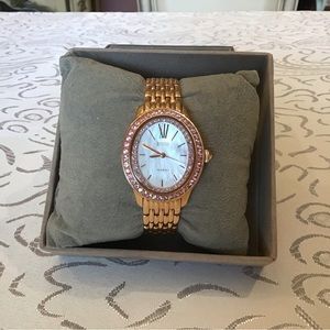 Ecclissi Facets Stainless Steel 2.00 CTW Pink Sapphire Watch